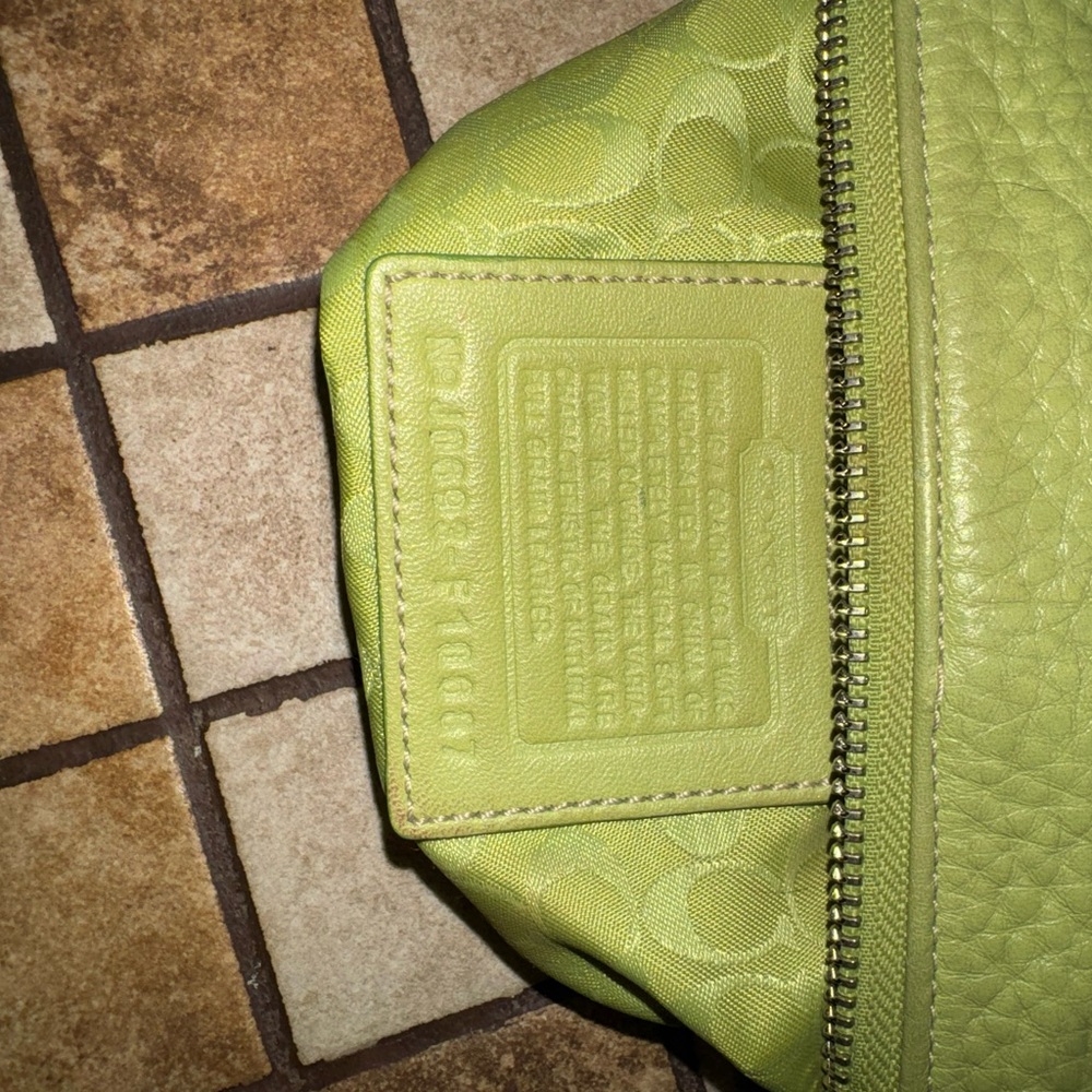 Coach Chartreuse Leather Crossbody - Picture 5 of 8